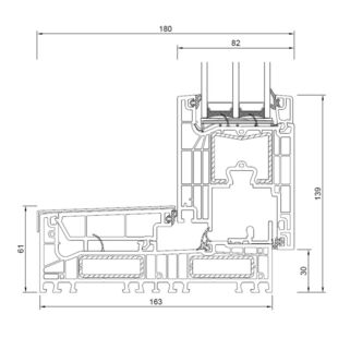 Drutex Iglo Edge Slide Schiebeflügel Schwelle