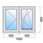 Fenstermaß 1000x800mm