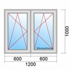Fenstermaß 1200x1000mm