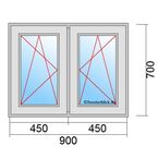 Fenstermaß 900x700mm