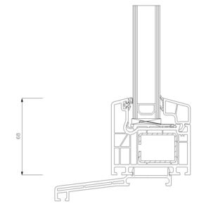 8273- Fensterbankprofil- 103mm-23mm