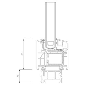 8479 - Basisprofil 30mm (Breite: 45mm) 3K