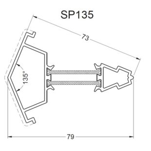 Aliplast SP135 - Kopplung 135 Grad