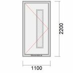 Haustür-Größe 1100x2000 mm