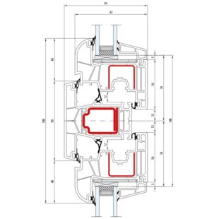 Salamander greenEvolution 76 MD Pfosten 90mm Verstärkung Fenster RL - 762008 761004