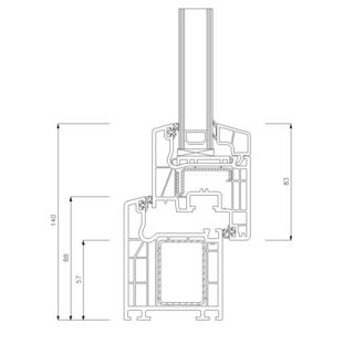 Schüco CT-70 AS - Classic 140mm 8866