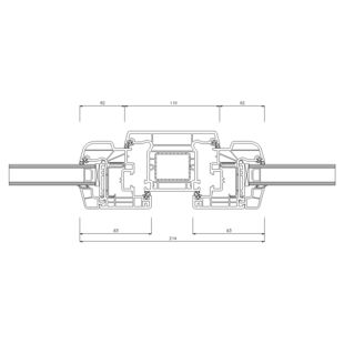 Schüco CT-70 AS 110mm Fenster Rondo 83mm - 8849-8867