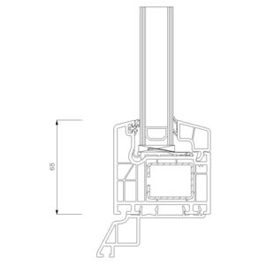 9833- Fensterbankprofil- 78mm-5mm-31mm