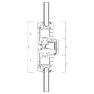 Schüco CT-70 AS Stulp 70mm Terassentür innen öffnend Classic- 9702-9943