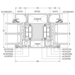 Aliplast Superial i+ Pfosten 98mm - SP032