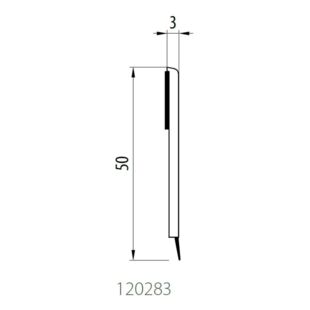 Aluplast 120283 - Flachleiste - Dichtlippe - 50mm