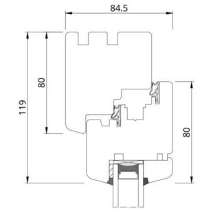 Holzprofil Softline 68 Rahmen mit Flügel