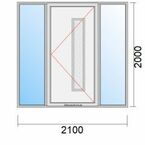 Haustür-Größe 2100x2000 mm