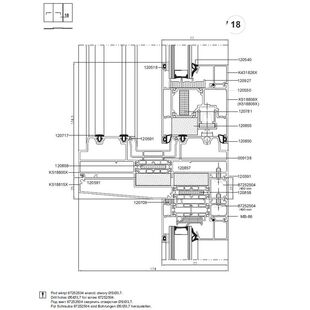 Aluprof MB-77hi HS Tür Kopplung mit Fenster Detailansicht