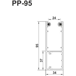 Rolltor Führungsschiene PP 95mm