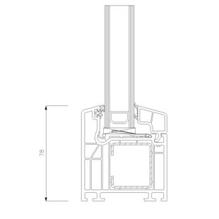 Schüco CT-70 AS Festverglasung - 78mm 8864
