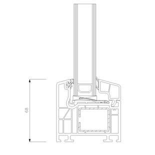 Schüco CT-70 Festverglasung 68mm - 8865