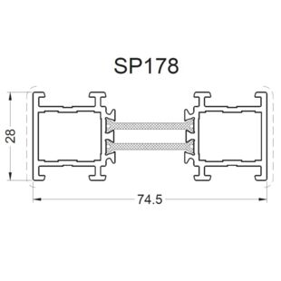 Aliplast SP178 - Rahmenverbreiterung - 28mm