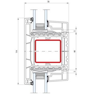 Aluplast IDEAL Neo AD Pfosten 114mm 160x43