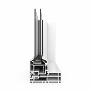 Kunststofffenster Aluplast IDEAL Nordline - Ansicht Profilschnitt