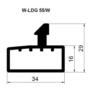 Vorbaurollladen Endleiste W-LDG 55/W