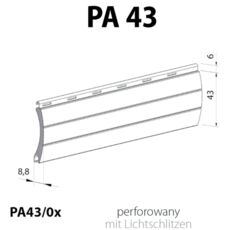 Rollladen Lamelle PA43 Alu