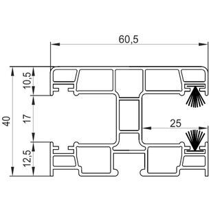 Aufsatzrollladen Führungsschiene RK 18 mm Maxi einzeln