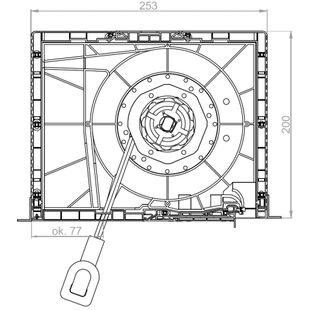 Aufsatzrollladen PTL Motor Kasten 200mm mit Nothandkurbel