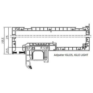 Aufsatzrollladen Adapter für Iglo 5 und Iglo Light Detail