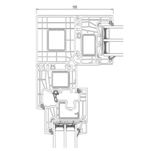 Drutex Iglo Edge - 70122 - Eckkopplung 90°