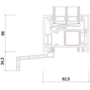 3210- Fensterbankprofil- 34.5mm