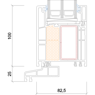 3207- Fensterbankprofil- 25mm