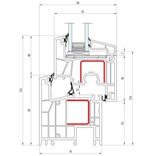 Salamander greenEvolution 76 MD Fenster - Classic-Line 133mm - 760012 761002