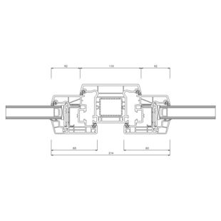 Schüco CT-70 AS 110mm Fenster Classic 83mm - 8849-8866