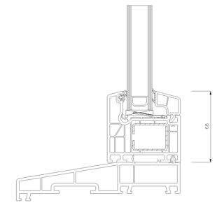 7112- Fensterbankprofil- 157mm-37mm