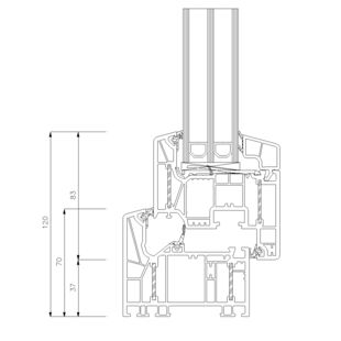 Schüco Living Alu Inside MD - Classic 120mm  9521-9523