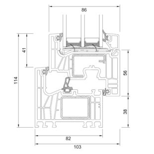 Drutex Iglo Edge - 80001-80013 - Fenster 114mm