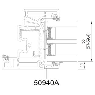 Drutex Iglo Edge - 50940A - Flügel Glasstärke 58mm