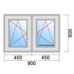 Fenstermaß 900x600 mm