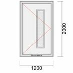 Haustür-Größe 1200x2000 mm