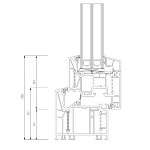 Schüco Living Alu Inside MD - Classic 130mm 9522-9523