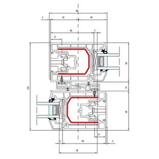 Aluplast Multi-Slide Flügel Treffpunkt - Horizontal