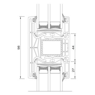 Drutex Iglo Edge - 80021 - Pfosten 98mm