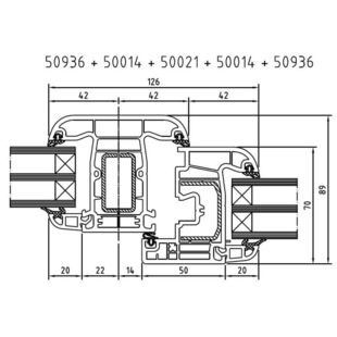 Drutex Iglo Light Flügel mit Festverglasung 50936 50014 50021