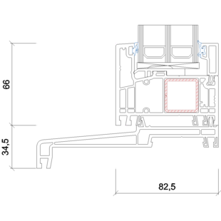 2213- Fensterbankprofil- 34.5mm