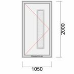 Haustür-Größe 1050x2000 mm