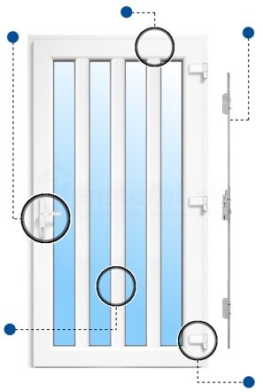 Nebeneingangstür Modell 20 Vorteilsmarkierungen