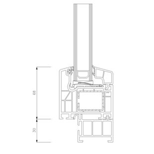 8299 - Basisprofil 30mm (Breite: 46mm) 3K