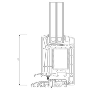 Schüco Living 82 MDS Türschwelle 20mm innen öffnend - 9433