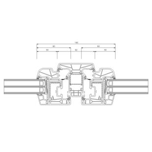 Schüco CT-70 AS Pfosten 92 mm Fenster Rondo 83mm - 9465-9441